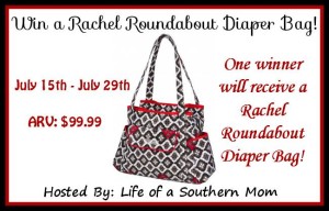 Enter the Rachel Roundabout Diaper Bag #Giveaway ends 7/29