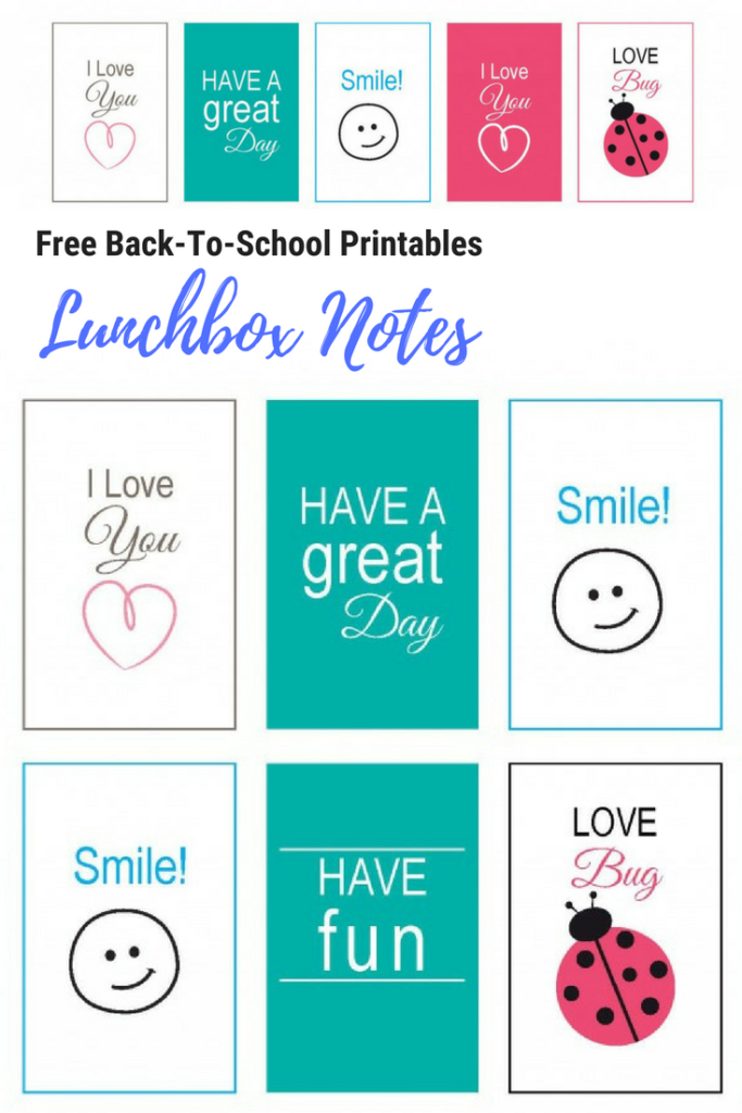 Free Printables: Lunchbox Notes for Back to School » Whisky + Sunshine