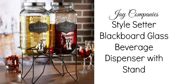 Jay Companies Style Setter Blackboard Glass Beverage Dispenser with Stand {Review} and #Giveaway