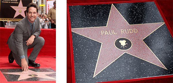 ANT-MAN’s Paul Rudd Receives Star on the Hollywood Walk of Fame