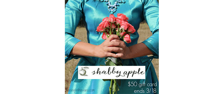 Enter to win a $50 Shabby Apple Gift Card ends 3/18