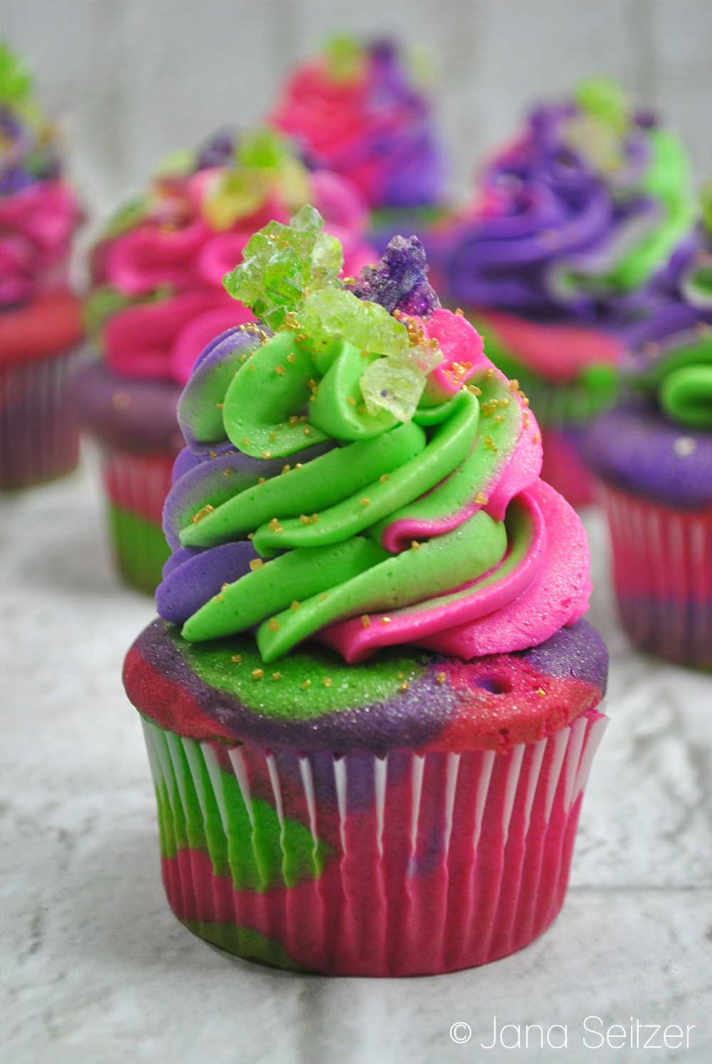 Gamora Cupcakes - Marvel Cupcakes