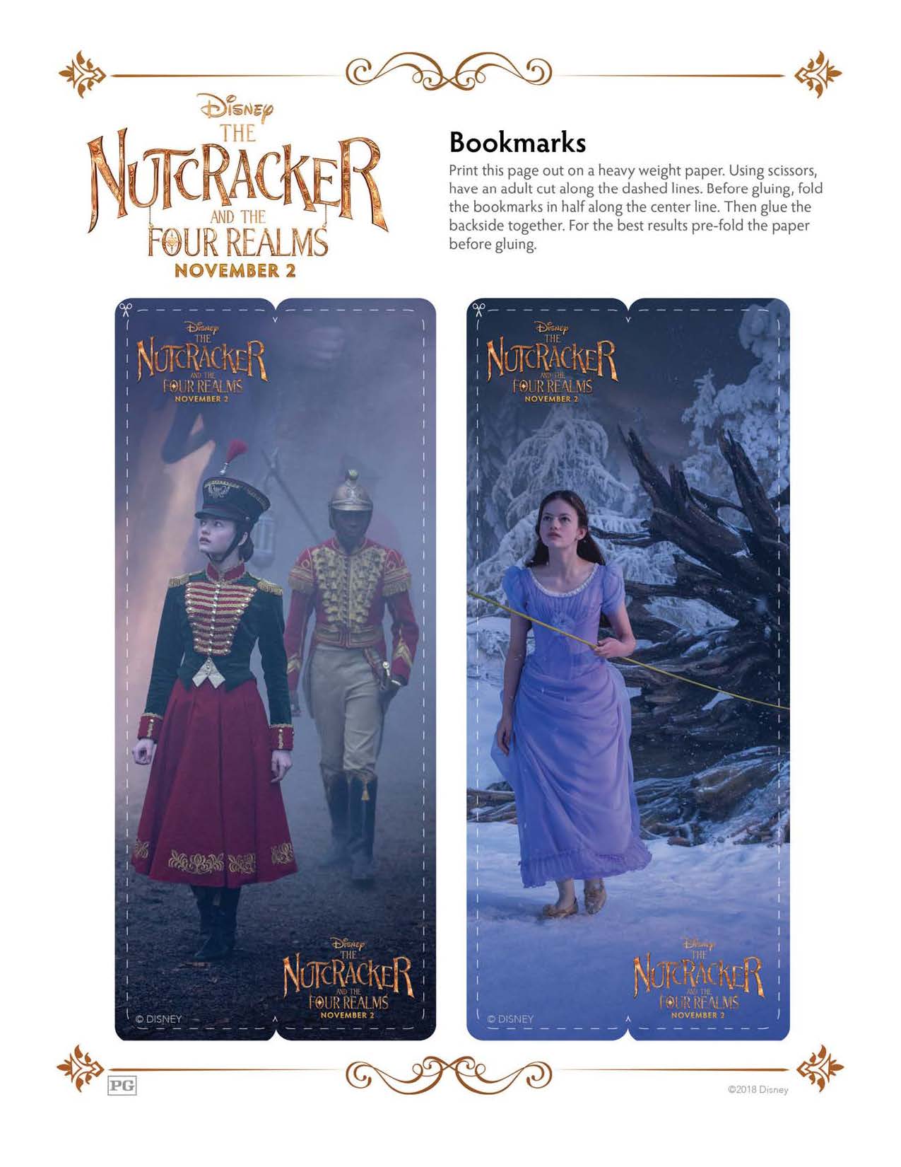 The Nutcracker and the Four Realms activity pages