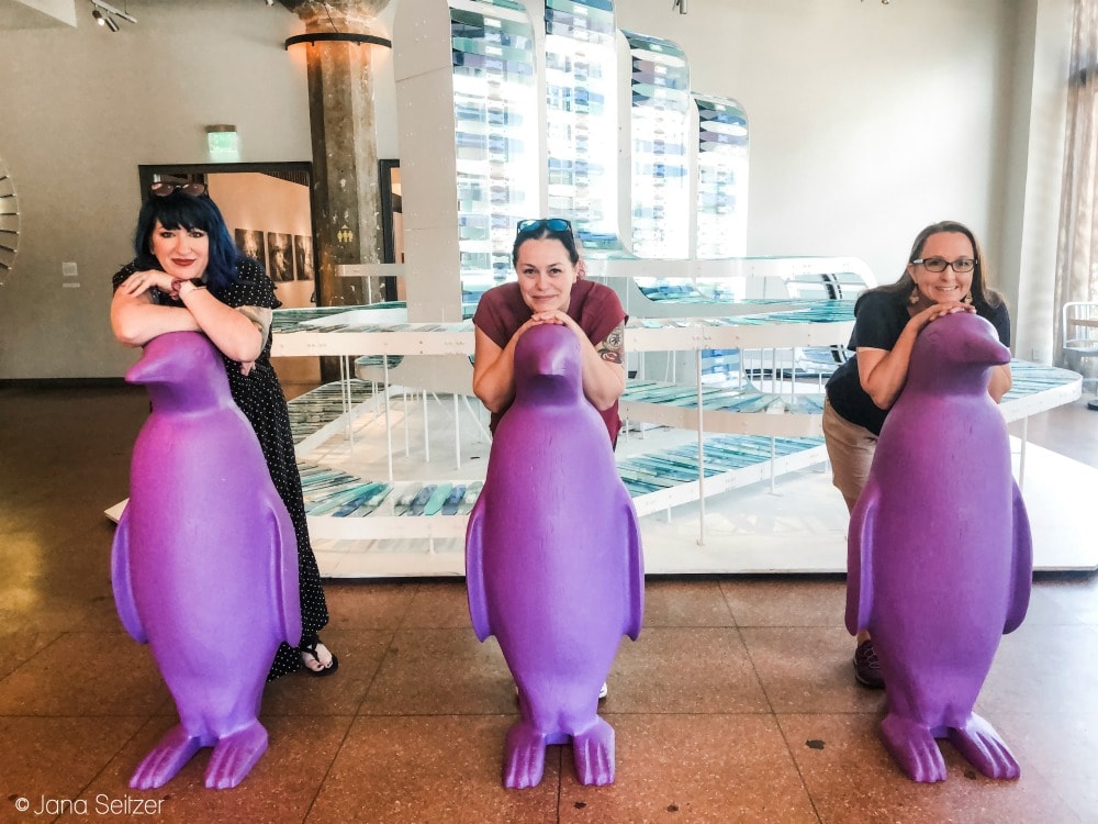 purple penguin trio 21c Museum Hotel OKC