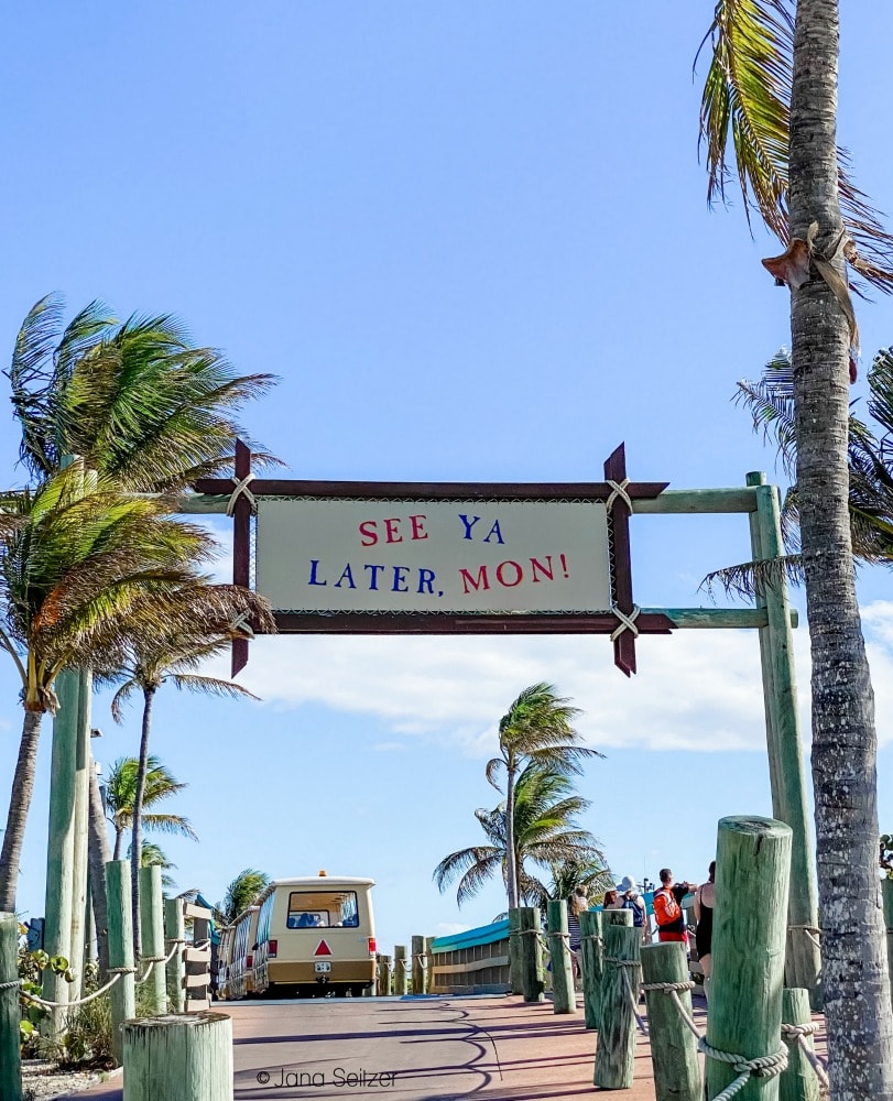 farewell sign castaway cay