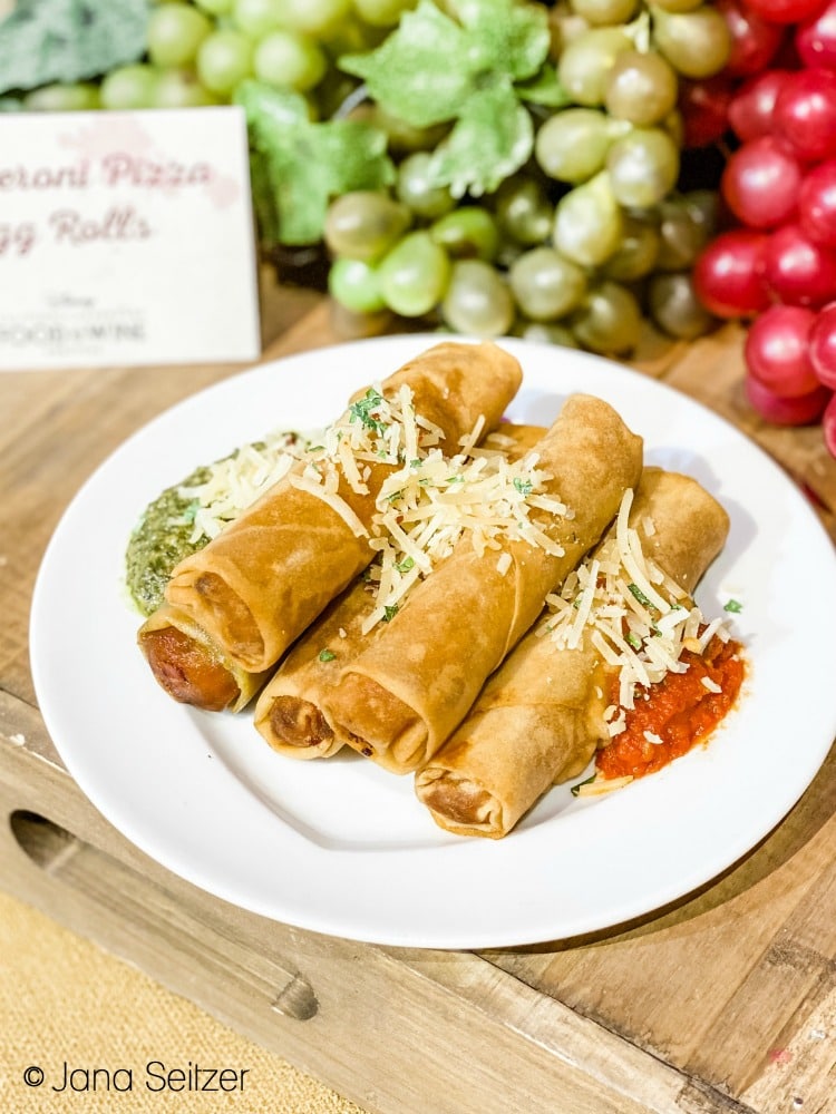 pepperoni pizza egg rolls disneyland food and wine festival