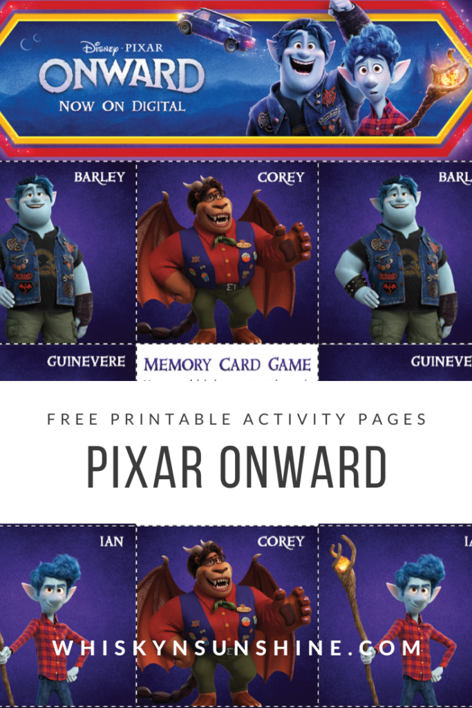 pixar onward activity pages