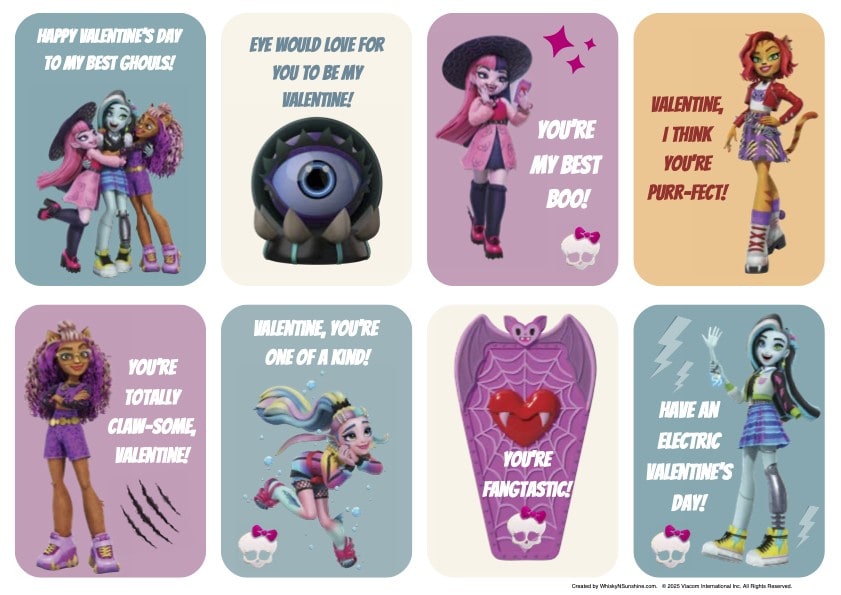 monster high valentines to download 2025 page 2